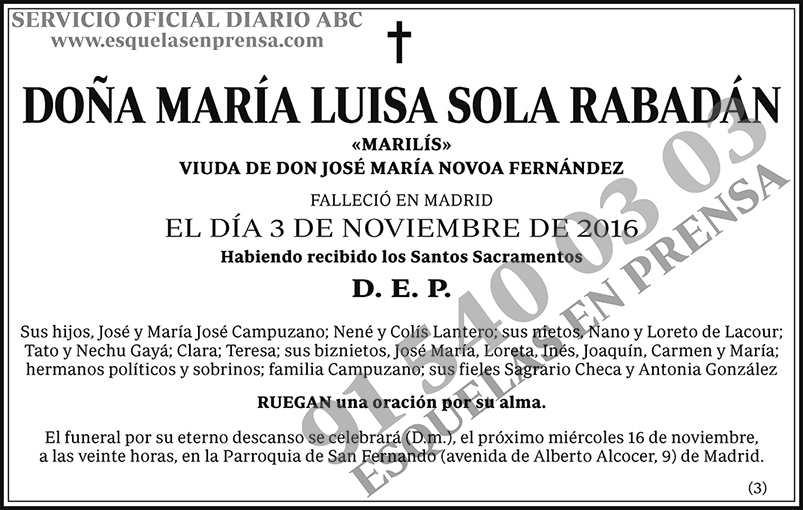 María Luisa Sola Rabadán